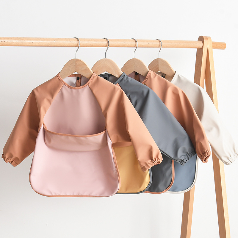 Art Craft And Cloth - Kinderbaby PU-slabbetjes met lange mouwen Kinderen