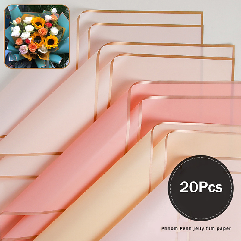 Art Craft Items - 20-pack gouden bloemverpakkingspapier – waterdichte boeketverpakking