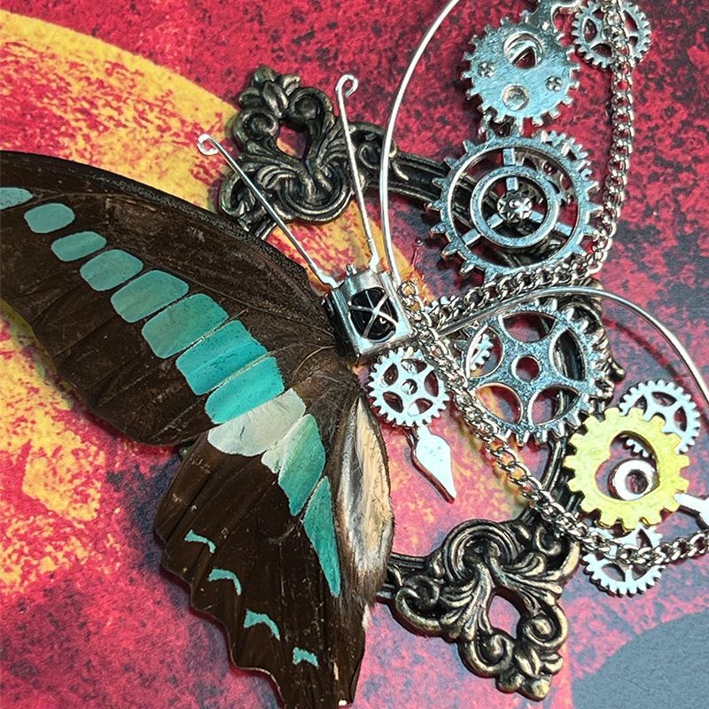 Art Craft And Cloth - Steampunk vlinderframe DIY-kit Echt insectenmonster Mechanische