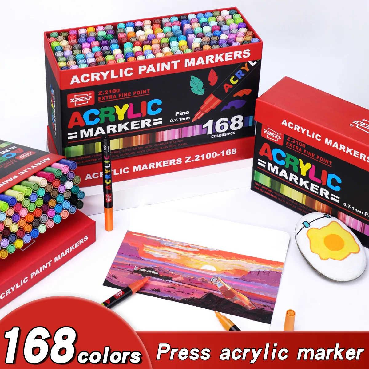 Illustration Marker Set - 36-240 kleuren acrylverf stiftenset, markers voor