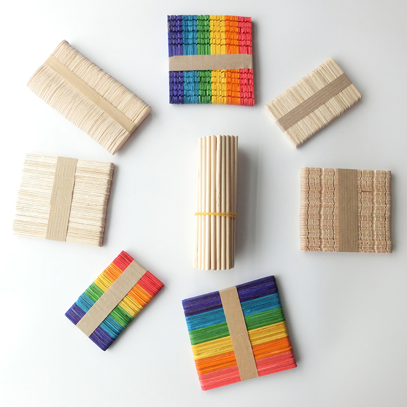 Art Craft With Ice Cream Stick - Ijs Sticks 50 Stuks Natuurlijke Houten