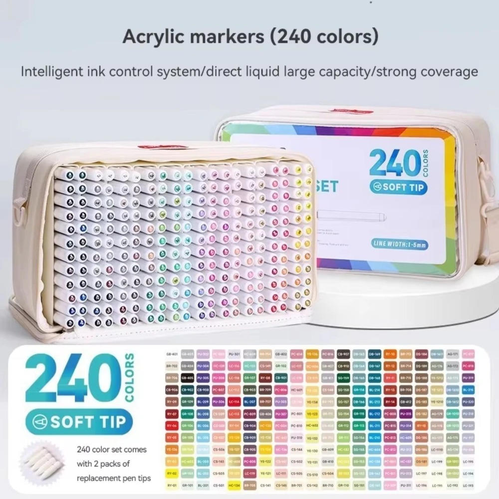 Illustration Marker Set - LANGUO 24-288 Kleuren Acrylmarker Pen Set