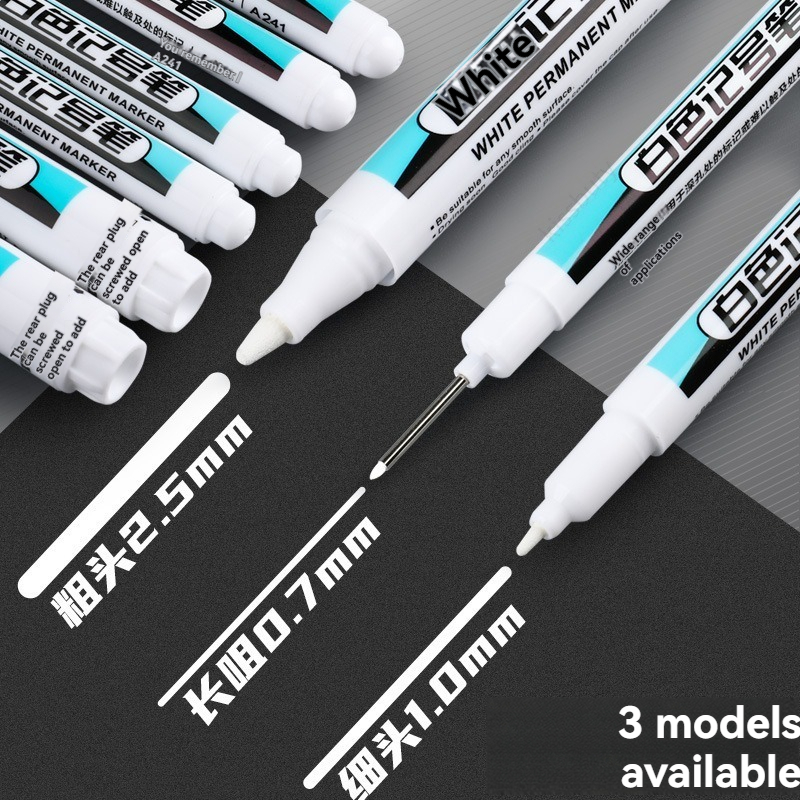 Illustration Marker Set - 1/10/20 Stuks Witte Permanente Marker Pennen
