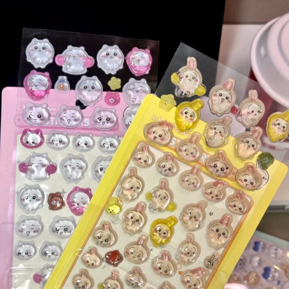 Art Craft And Cloth - Leuke Chiikawa 3D Kristal Reliëf Stickers