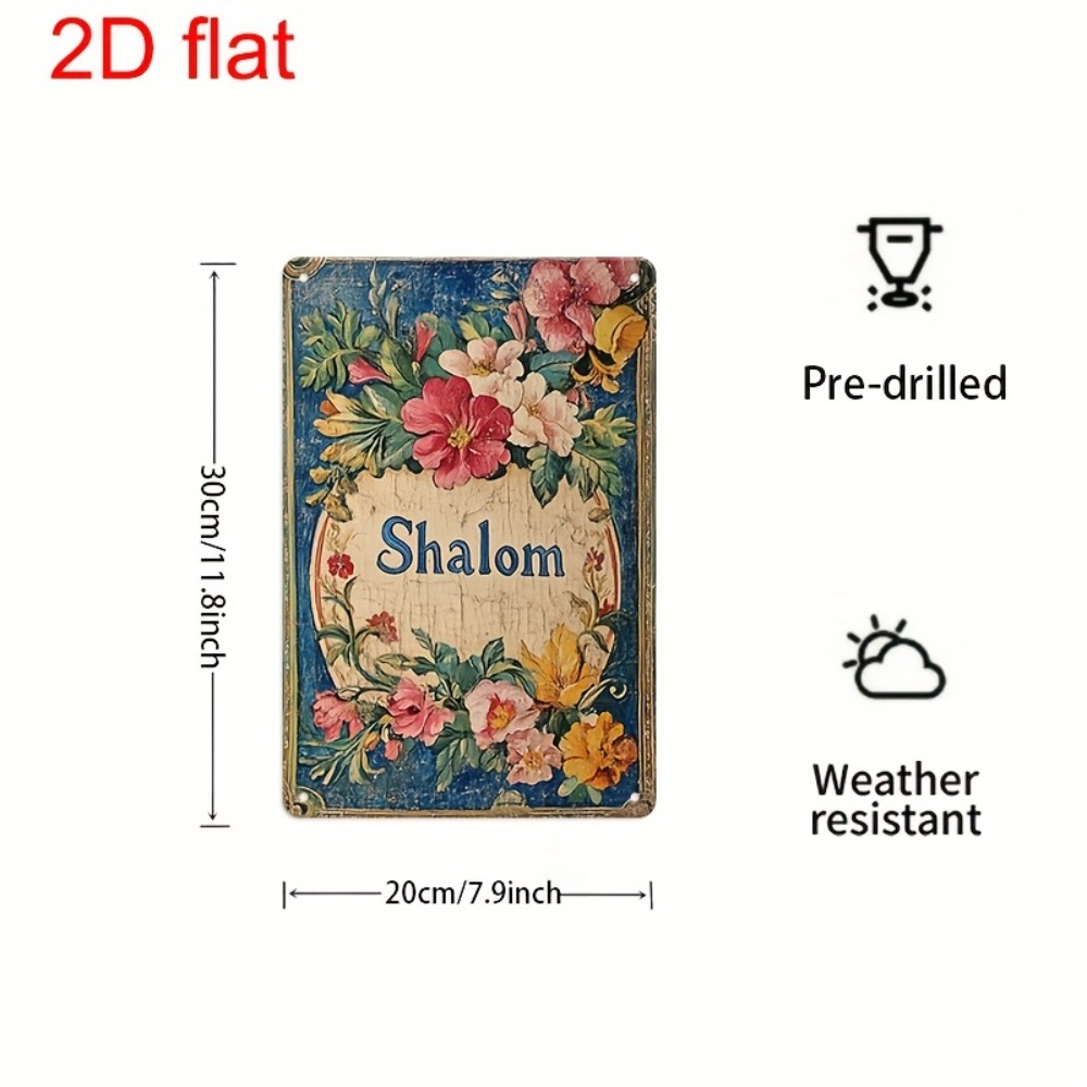 Art & Craft Teacher Vacancy - CIFBUY Vintage Floral Shalom aluminium wandkunst