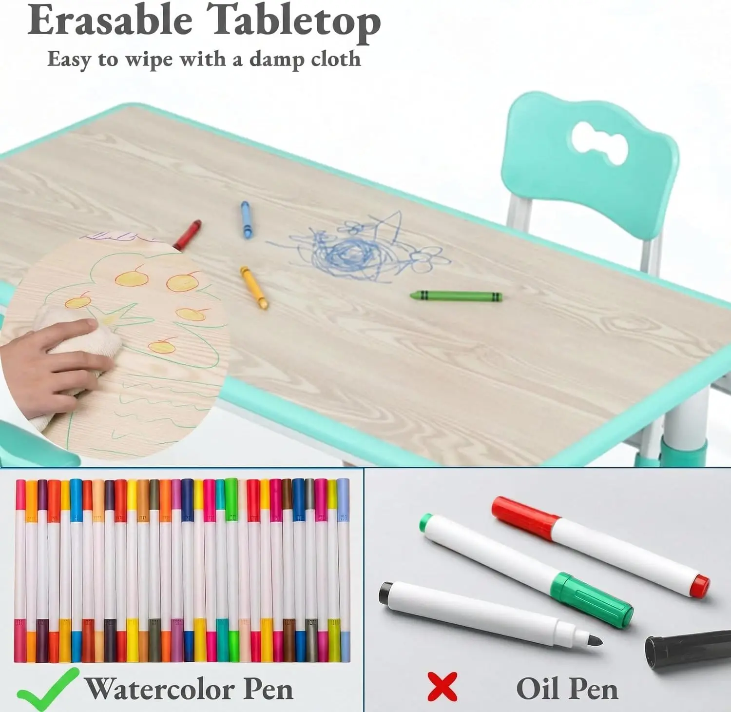 Kindertafel en 6 stoelen set,  - Art Craft For Preschoolers recensie en prijs