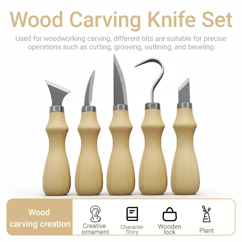 5-delige set houtsnijgereedsch - Art Craft Tools recensie en prijs