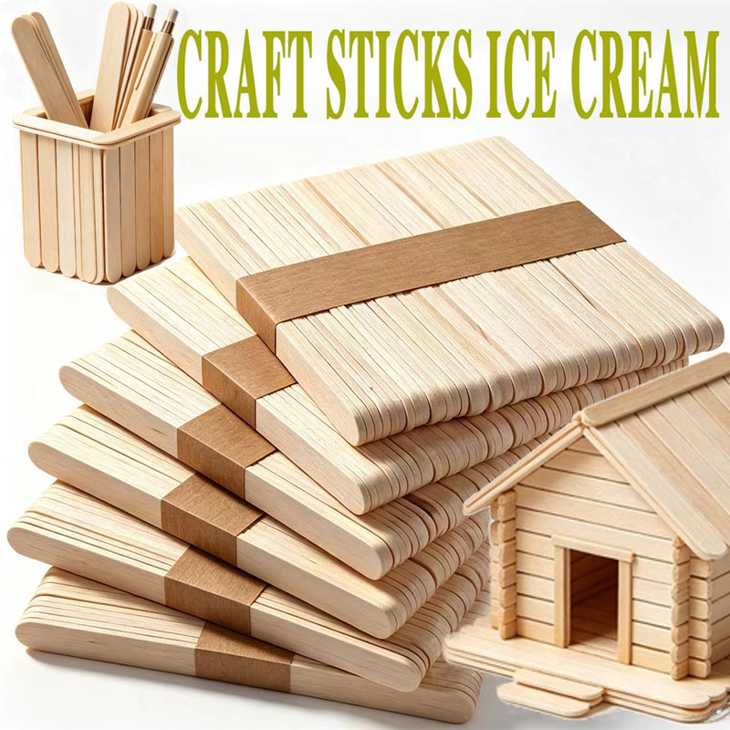 50PCS Ijslollystokjes Natuurli - Art Craft With Ice Cream Stick recensie en prijs