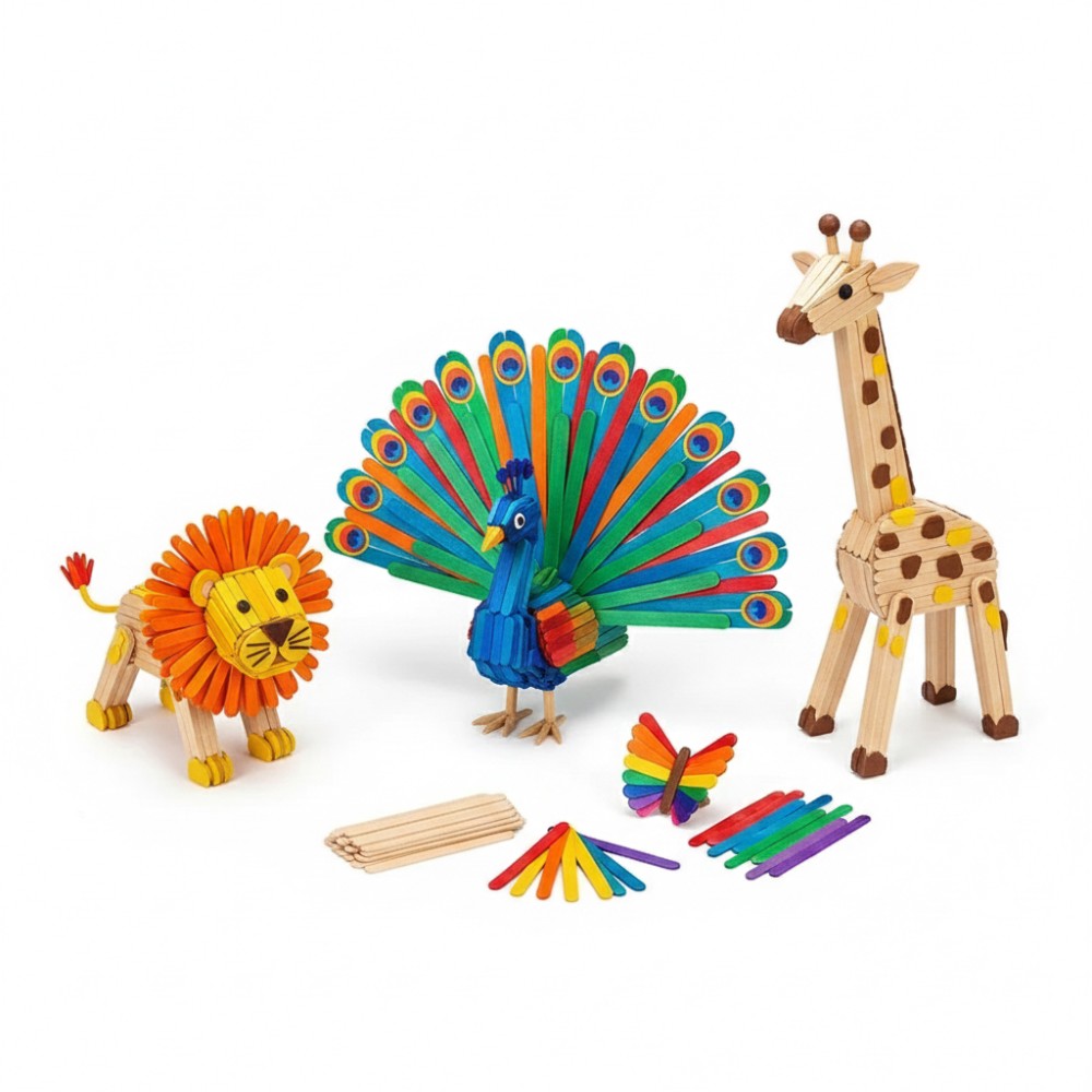 50 stuks gekleurde houten ijsl - Art Craft With Ice Cream Stick recensie en prijs