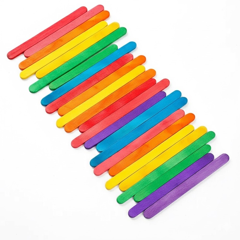 50 stuks gekleurde houten ijsl - Art Craft With Ice Cream Stick recensie en prijs
