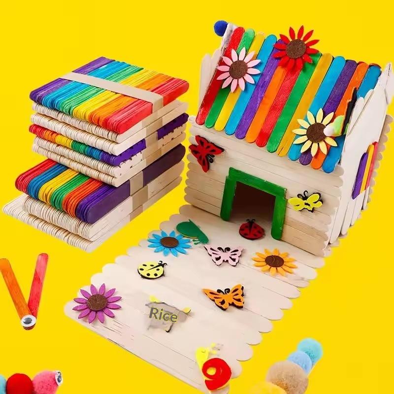Kleurrijke ijslollystokjes van - Art Craft With Ice Cream Stick recensie en prijs